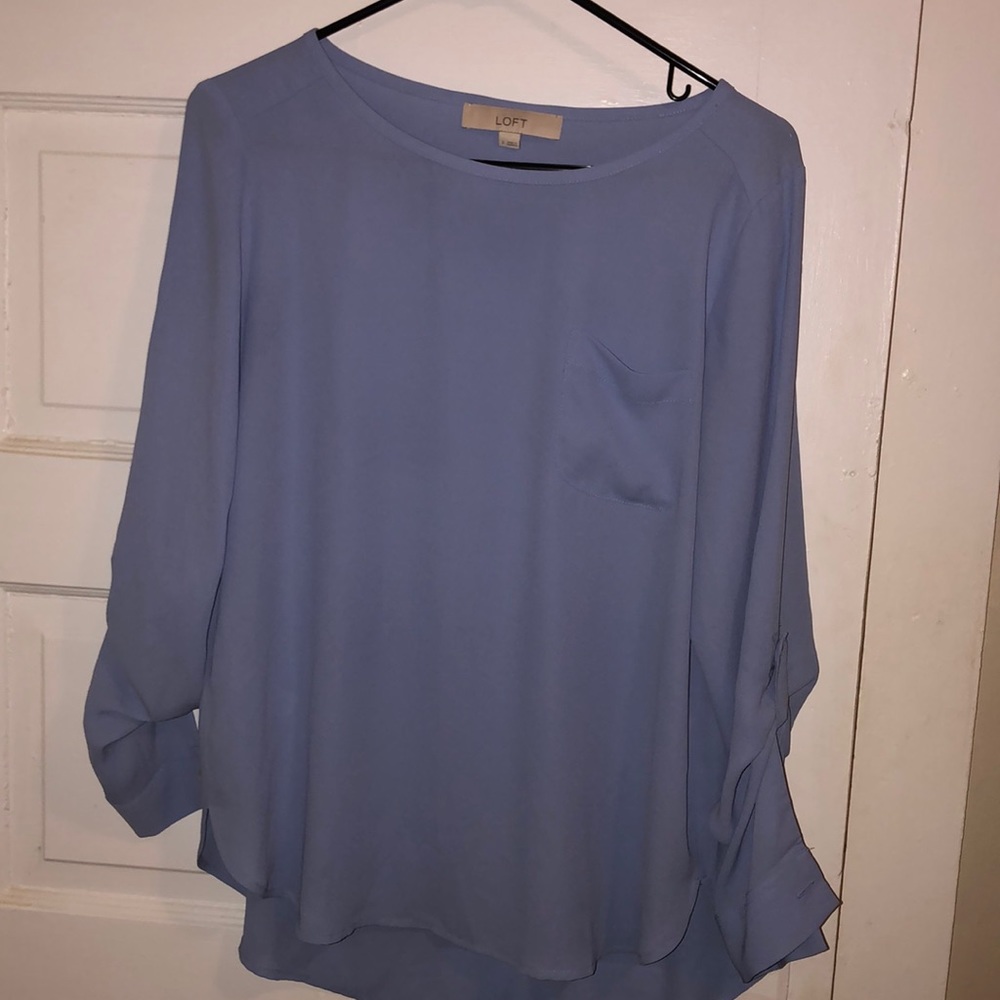 Light blue top
